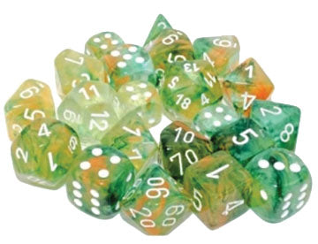 Nebula: 12mm d6 Spring/white Luminary Dice Block (36 dice)