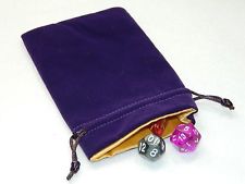 Satin lined Velvet dice bag