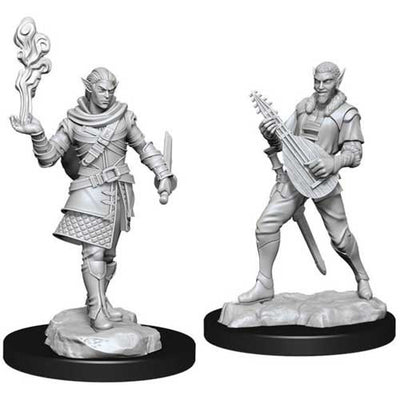 Critical Role Unpainted Miniatures: W1 Pallid Elf Rogue & Bard